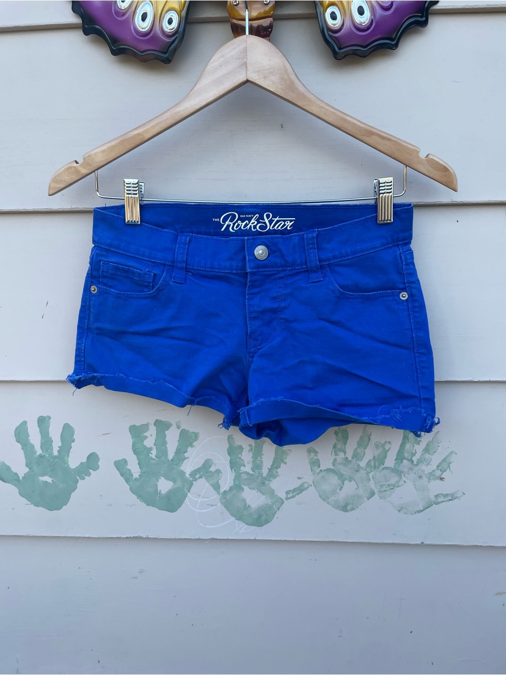 Old Navy BRIGHT Royal Blue Denim Cutoff Shorts